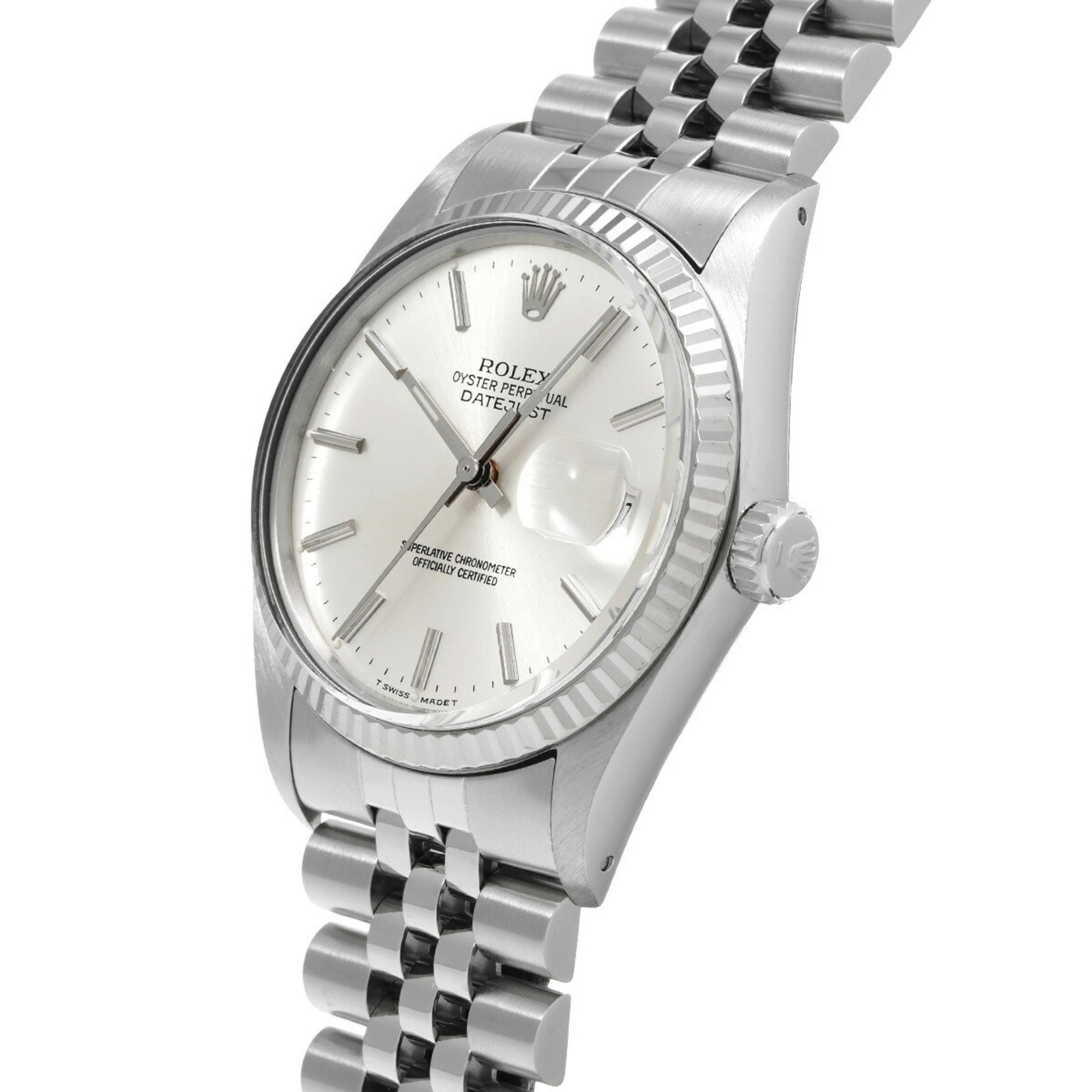 ROLEX Rolex Datejust 16014 Boys SS/WG Watch Automatic