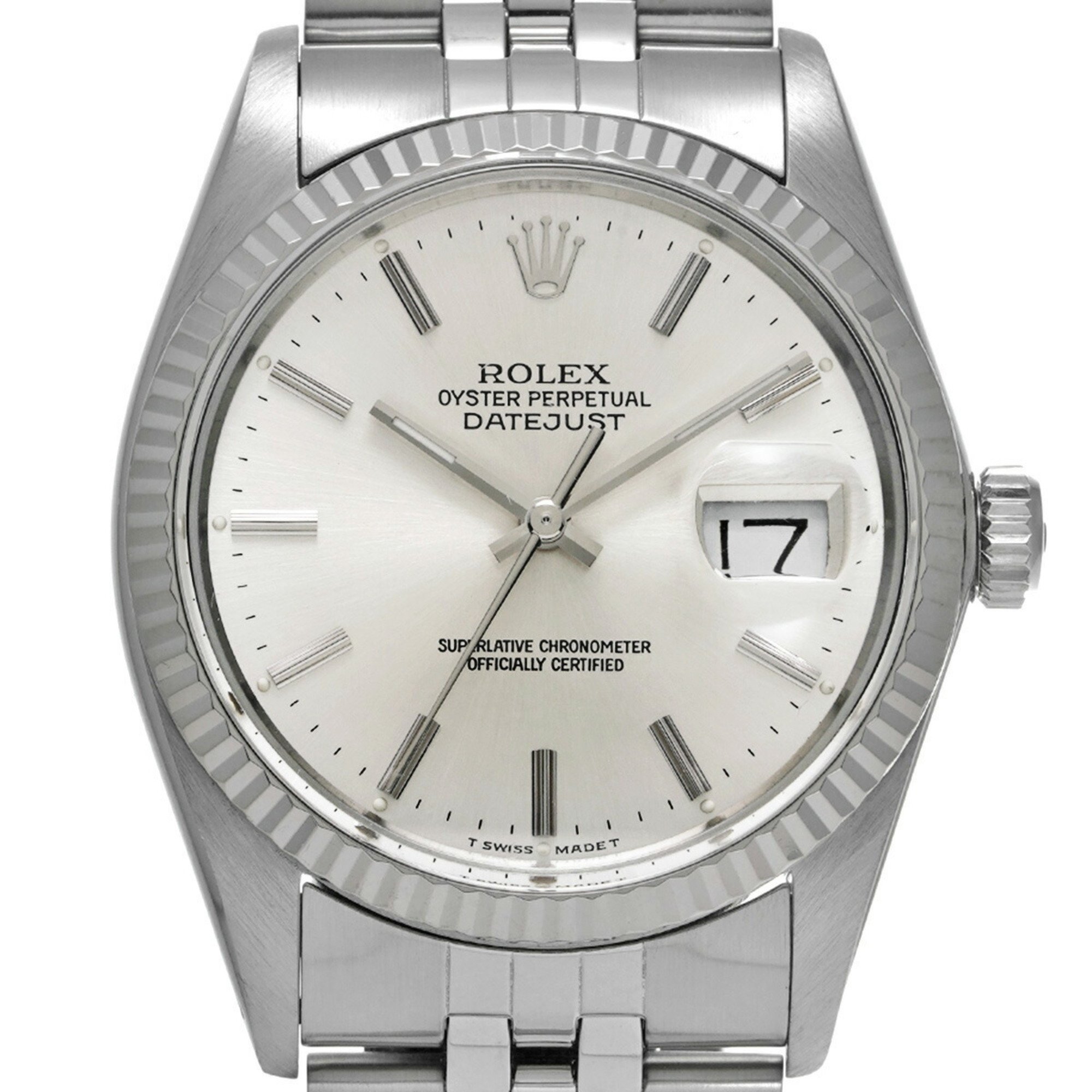 ROLEX Rolex Datejust 16014 Boys SS/WG Watch Automatic