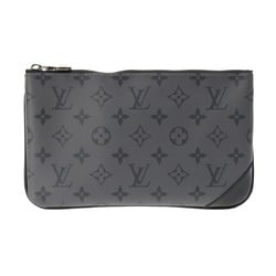 LOUIS VUITTON Louis Vuitton Monogram Eclipse Trio Pouch Black/Grey - Men's Leather