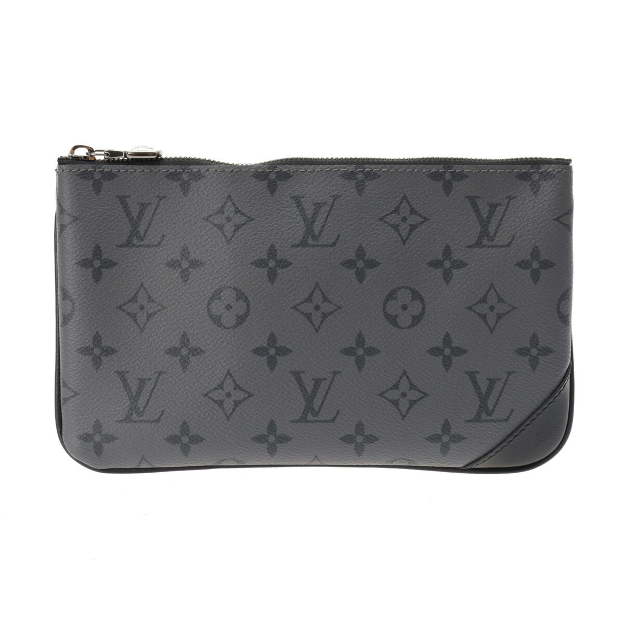 LOUIS VUITTON Louis Vuitton Monogram Eclipse Trio Pouch Black/Grey - Men's Leather