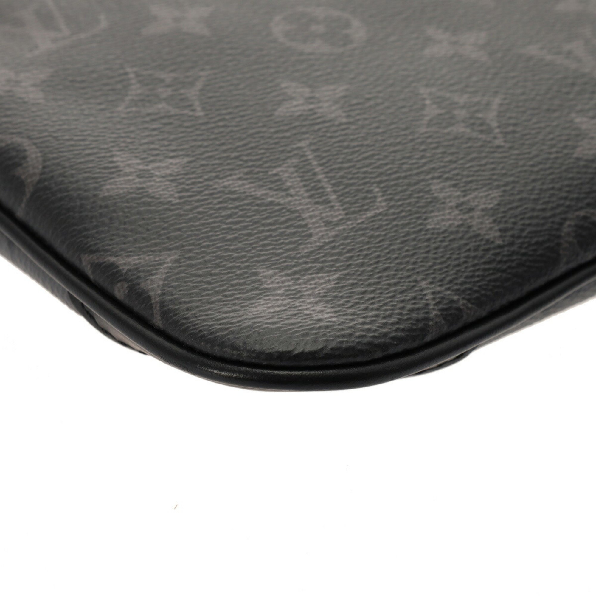 LOUIS VUITTON Louis Vuitton Monogram Eclipse Trio Pouch Black/Grey - Men's Leather