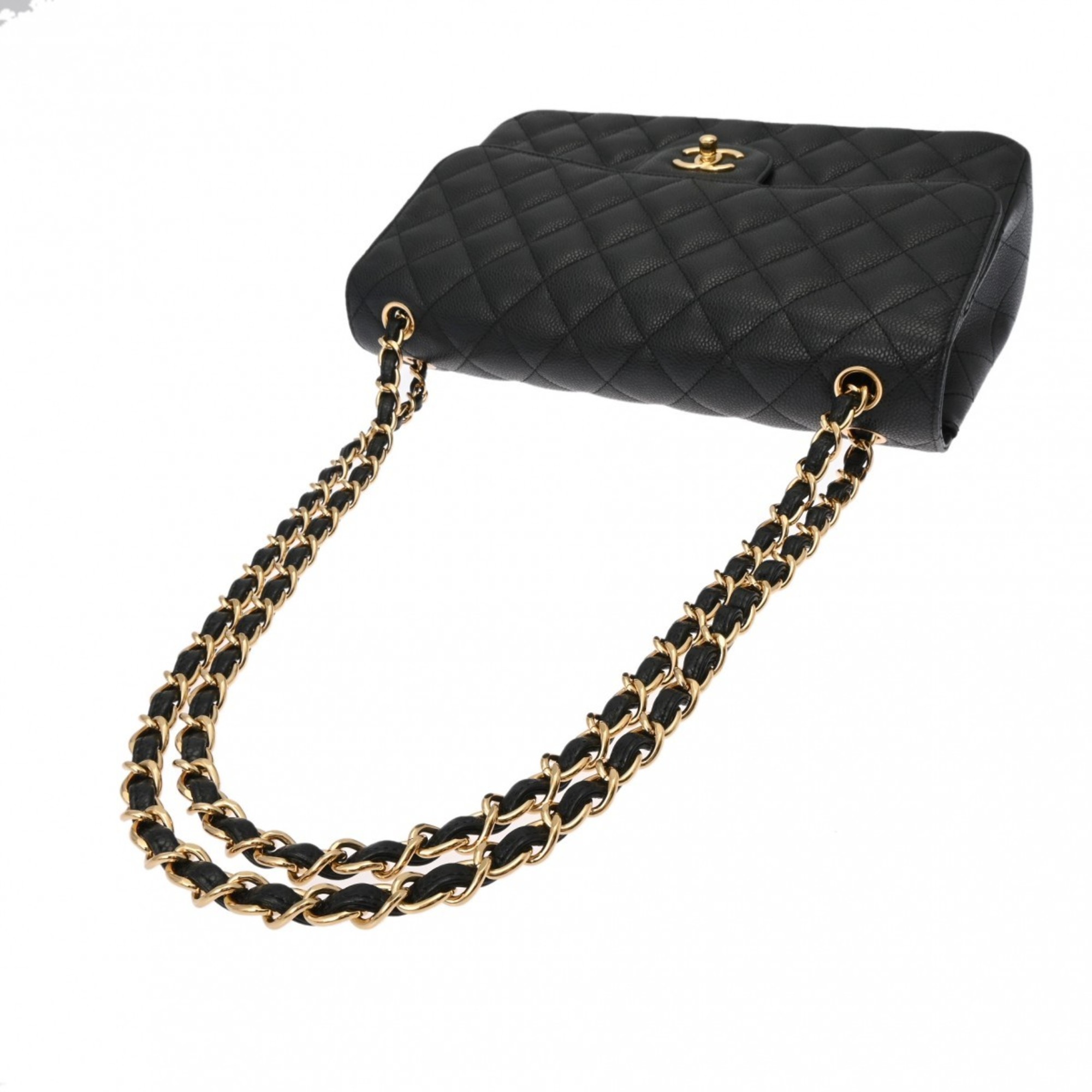 CHANEL Chanel Matelasse Chain Shoulder Bag 30cm Black A58600 Women's Caviar Skin