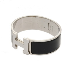 HERMES Click-Clack GM Silver/Black Women's Metal Bracelet