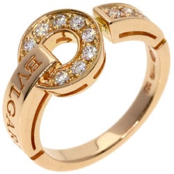 BVLGARI Diamond Ring, 18K Pink Gold for Women