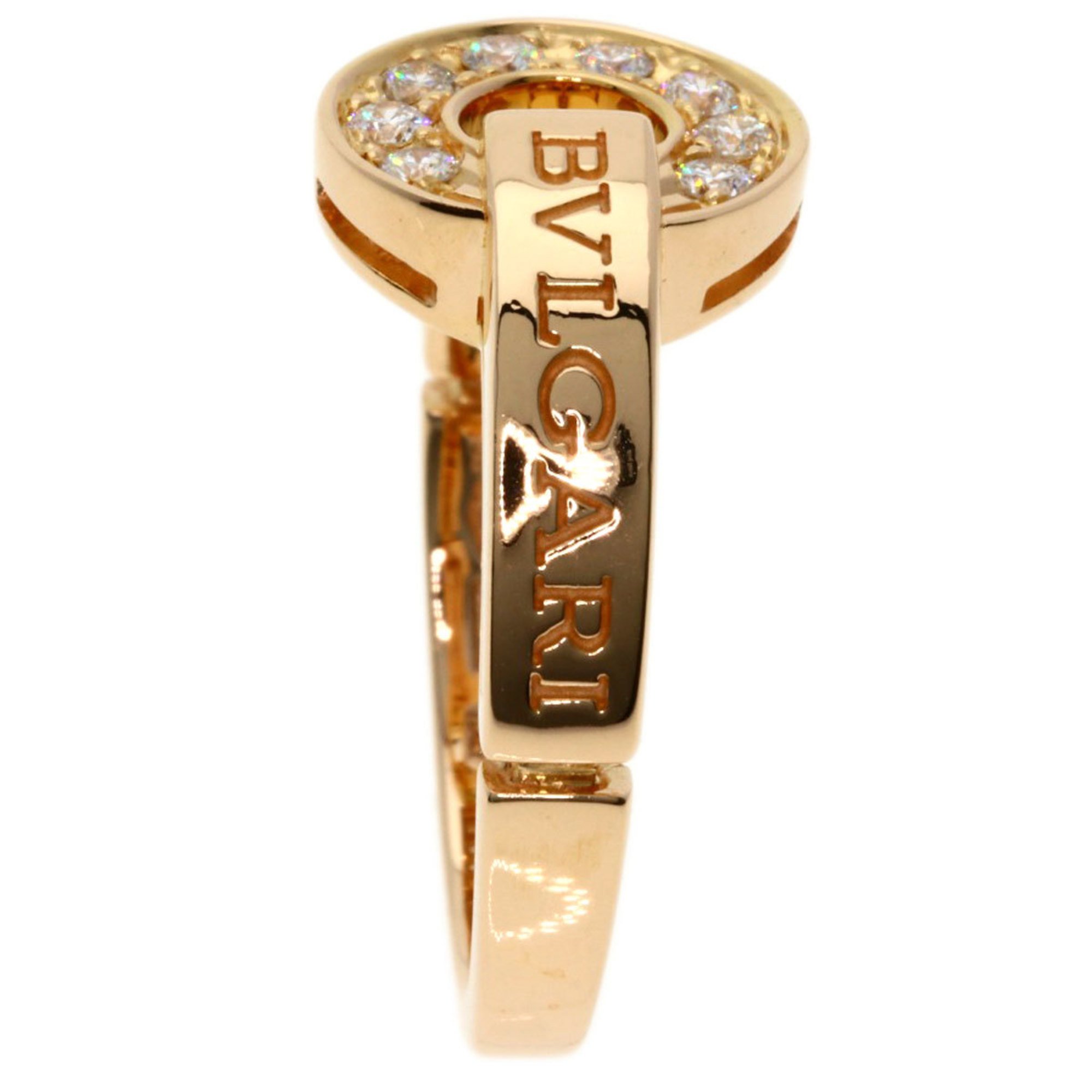 BVLGARI Diamond Ring, 18K Pink Gold for Women