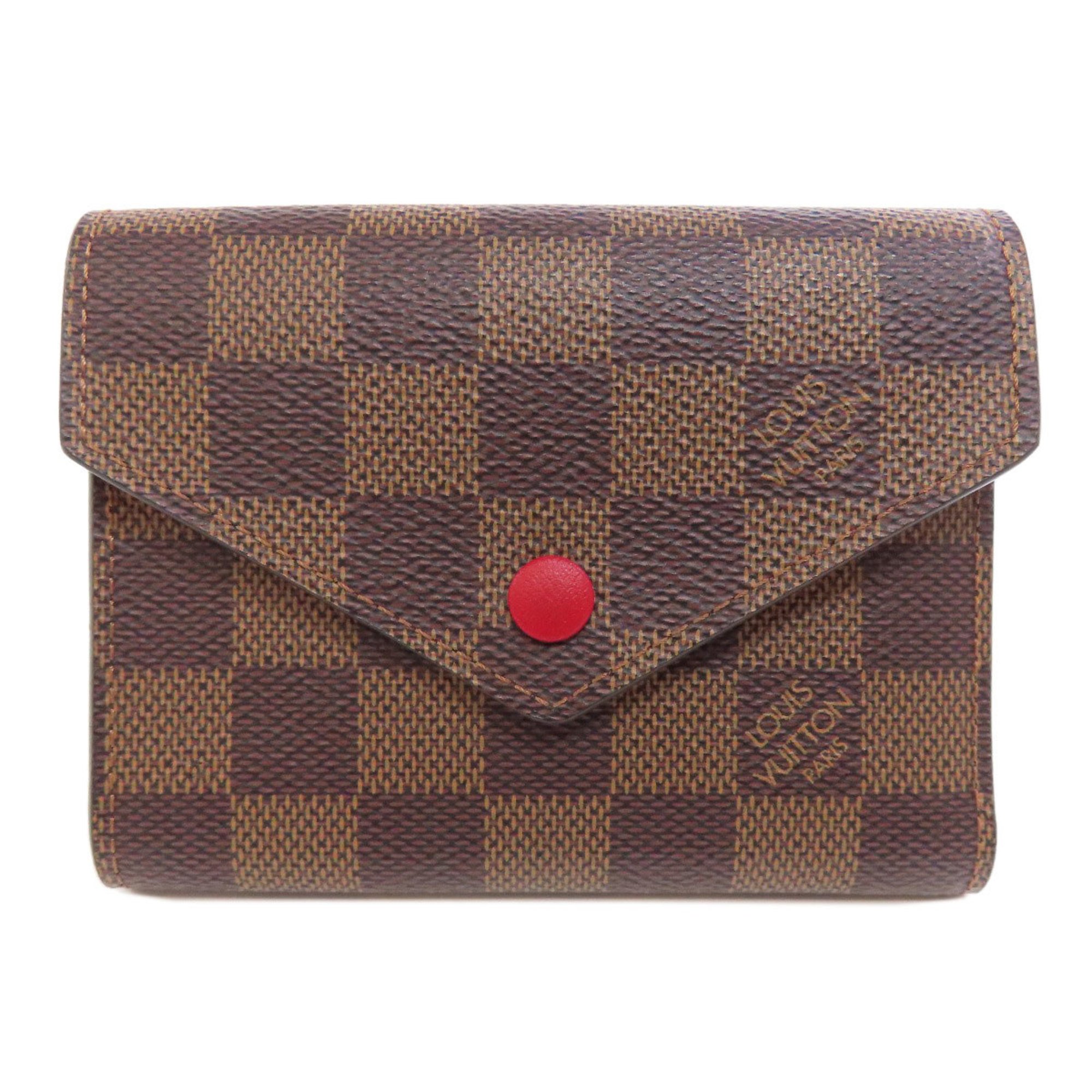 Louis Vuitton N41659 Portefeuille Victorine Bi-fold Wallet Damier Canvas Women's LOUIS VUITTON