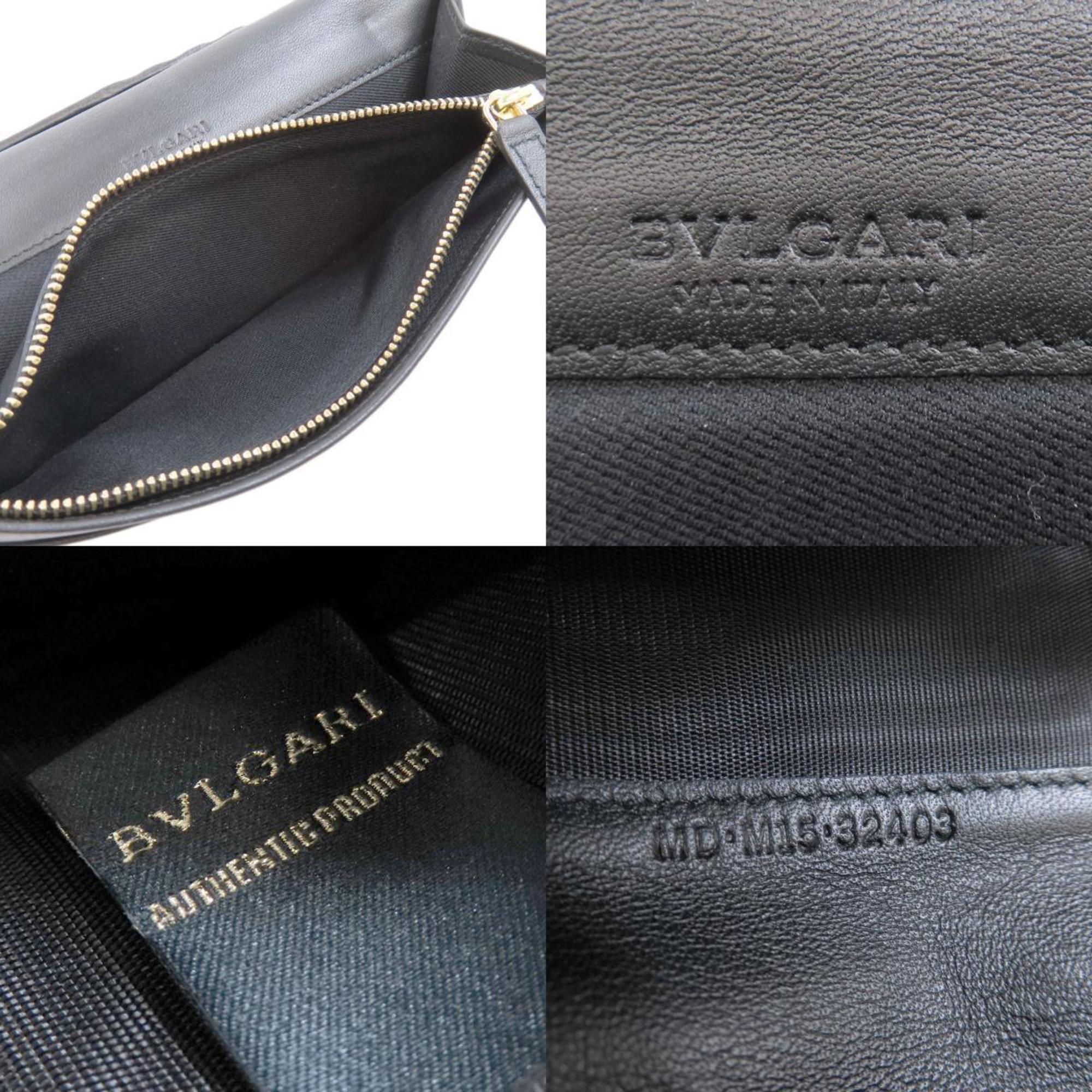 BVLGARI Long Wallet Leather Women's