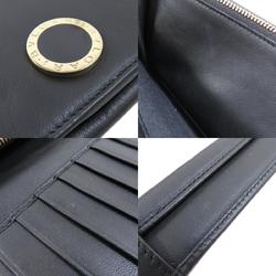 BVLGARI Long Wallet Leather Women's