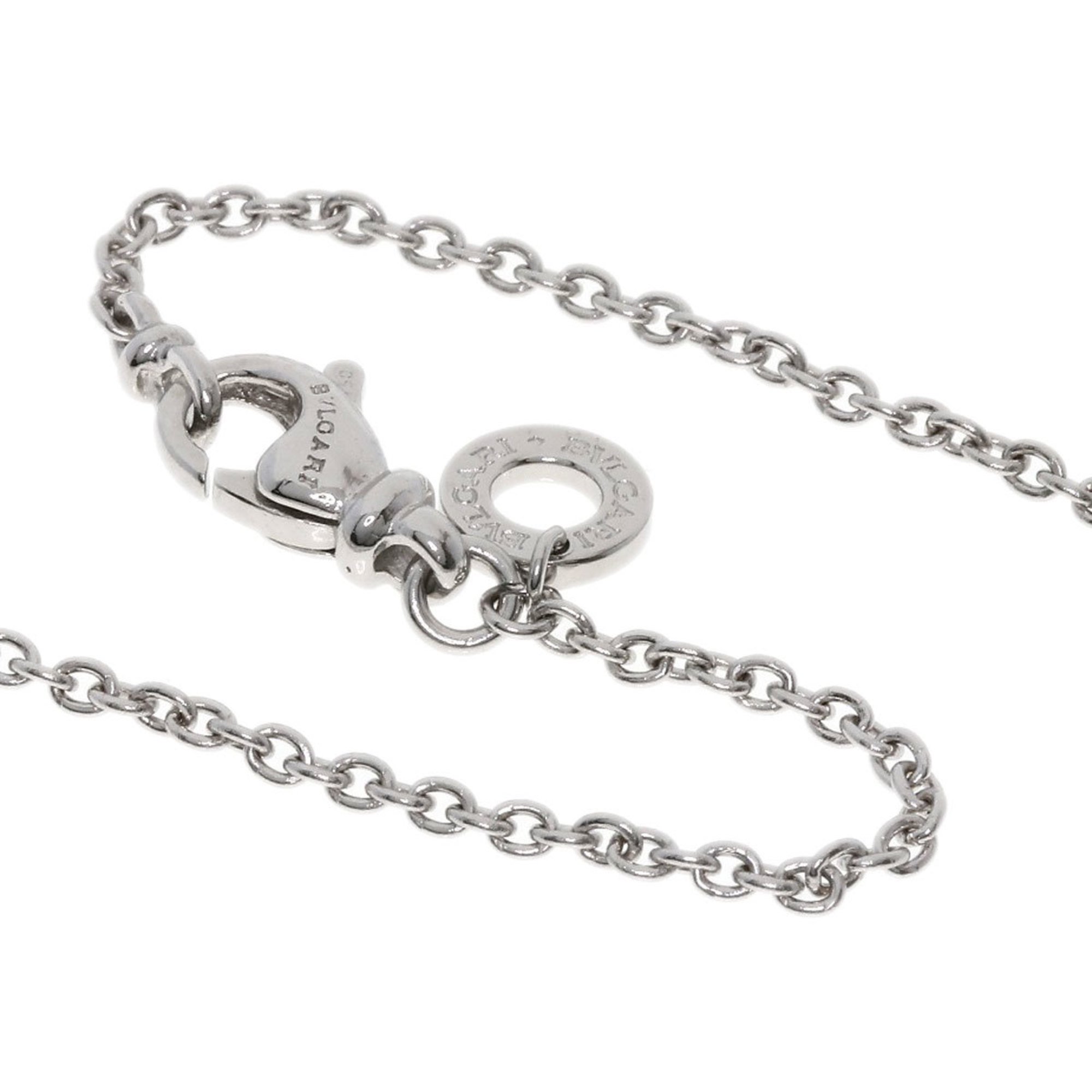 BVLGARI Chain 40cm Necklace K18 White Gold Women's