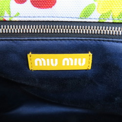 Miu Miu Miu Flower Motif Handbag Canvas Women's MIUMIU