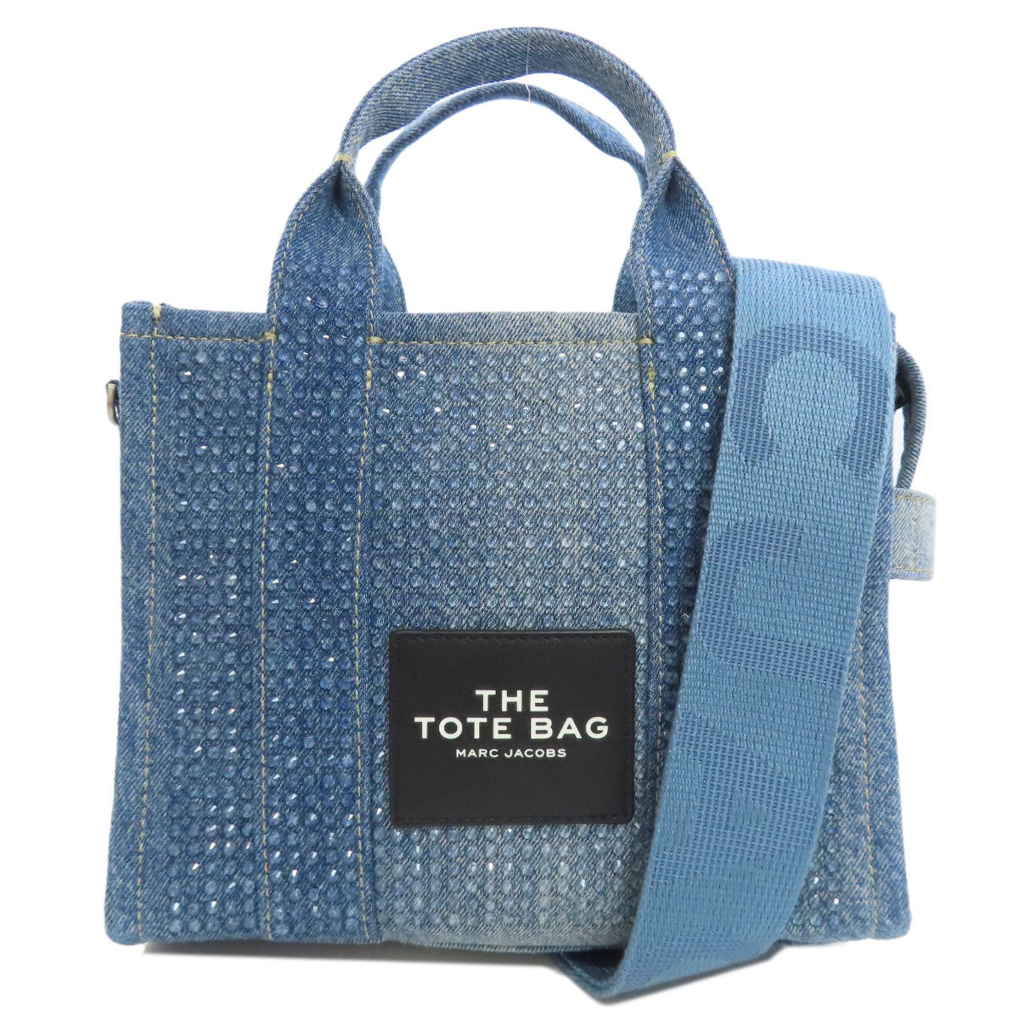 MARC JACOBS Crystal The Tote Handbag Denim Women's