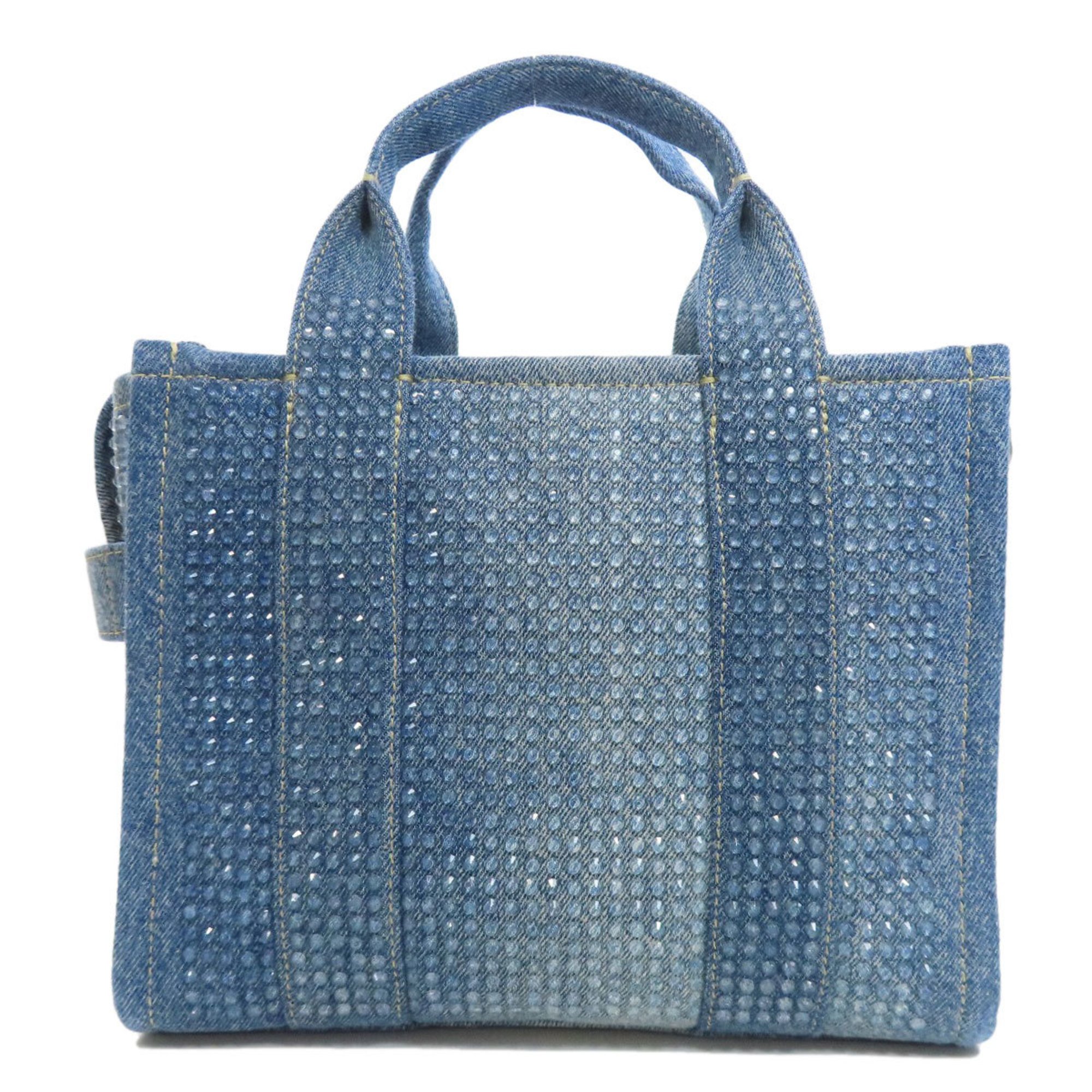 MARC JACOBS Crystal The Tote Handbag Denim Women's