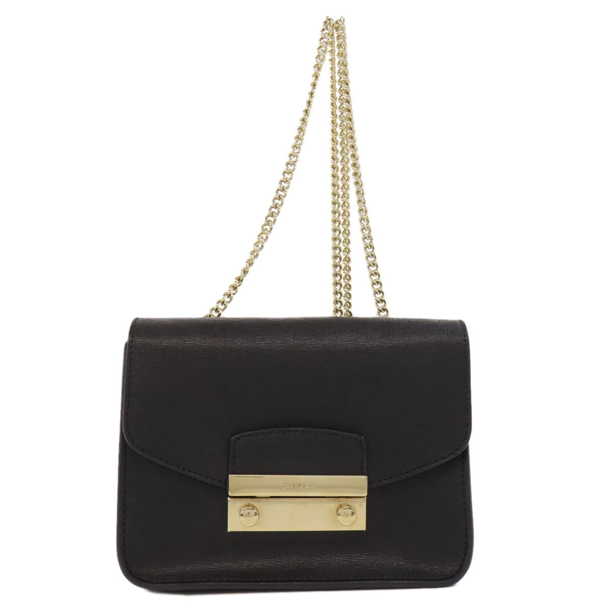 Furla Chain Shoulder Bag Leather Women's