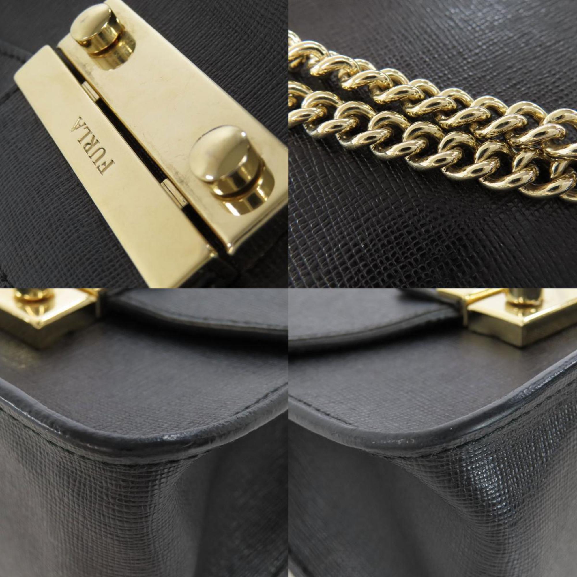 Furla Chain Shoulder Bag Leather Women's