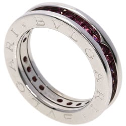 BVLGARI B-zero1 XS 1 Band Garnet #49 Ring, K18 White Gold, Women's