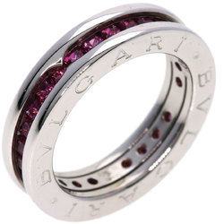 BVLGARI B-zero1 XS 1 Band Garnet #49 Ring, K18 White Gold, Women's