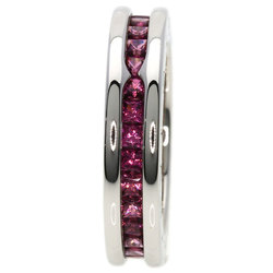 BVLGARI B-zero1 XS 1 Band Garnet #49 Ring, K18 White Gold, Women's