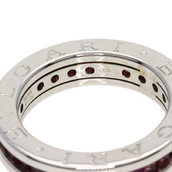 BVLGARI B-zero1 XS 1 Band Garnet #49 Ring, K18 White Gold, Women's