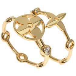 Louis Vuitton Berg Monogram Skin Diamond #49 Ring, K18 Yellow Gold, Women's LOUIS VUITTON