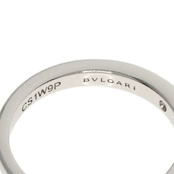 BVLGARI Fedi Wedding Band 1P Diamond Ring Platinum PT950 Women's