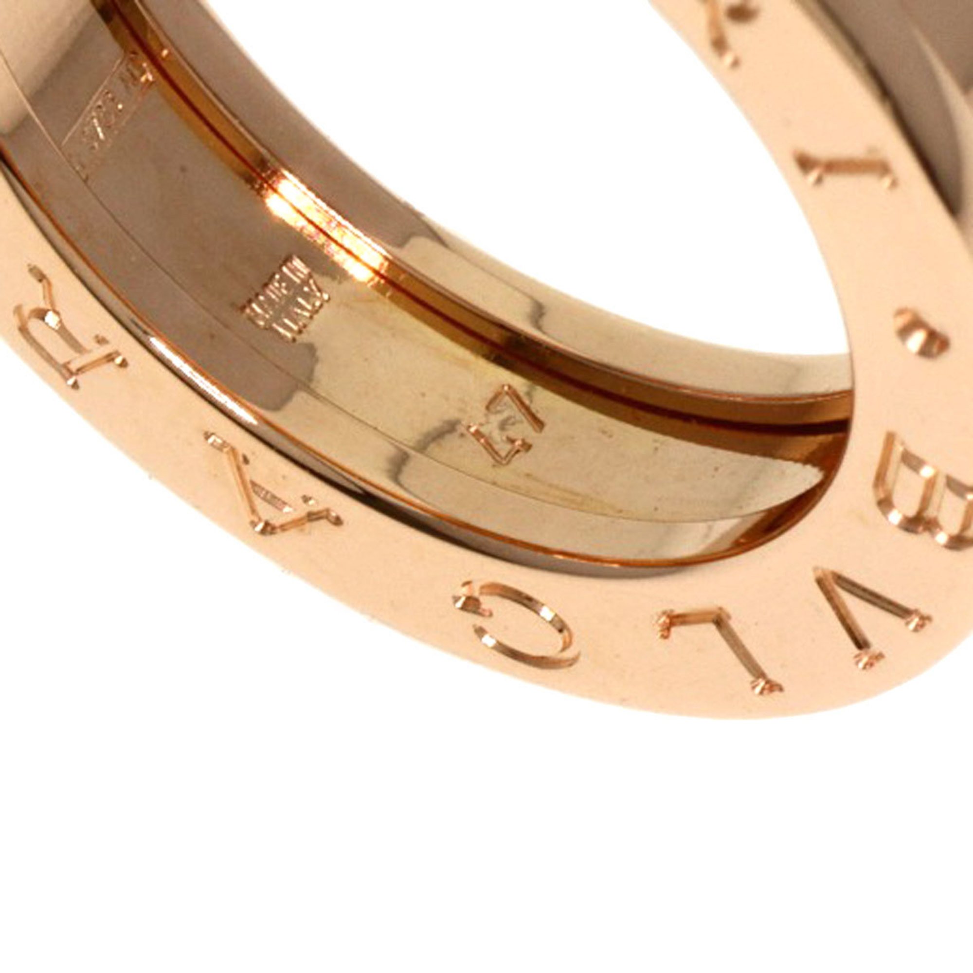 BVLGARI B-zero1 B-zero One Band XS #47 Ring, K18 Pink Gold, Women's