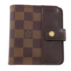 Louis Vuitton M61668 Compact Zip Bi-fold Wallet Damier Canvas Women's LOUIS VUITTON