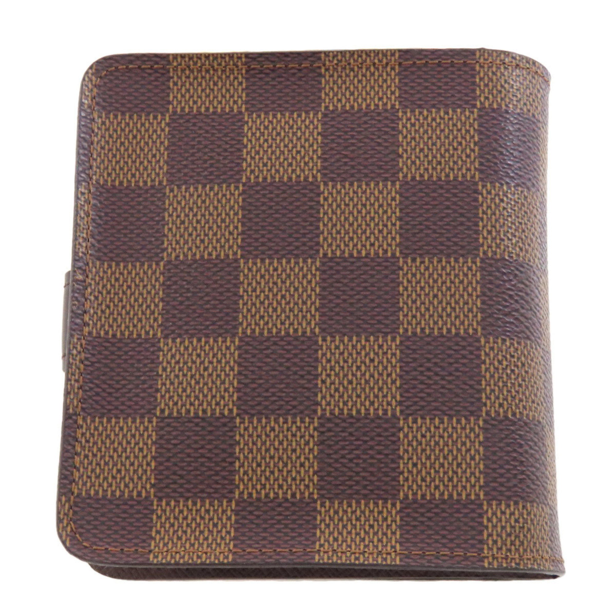 Louis Vuitton M61668 Compact Zip Bi-fold Wallet Damier Canvas Women's LOUIS VUITTON