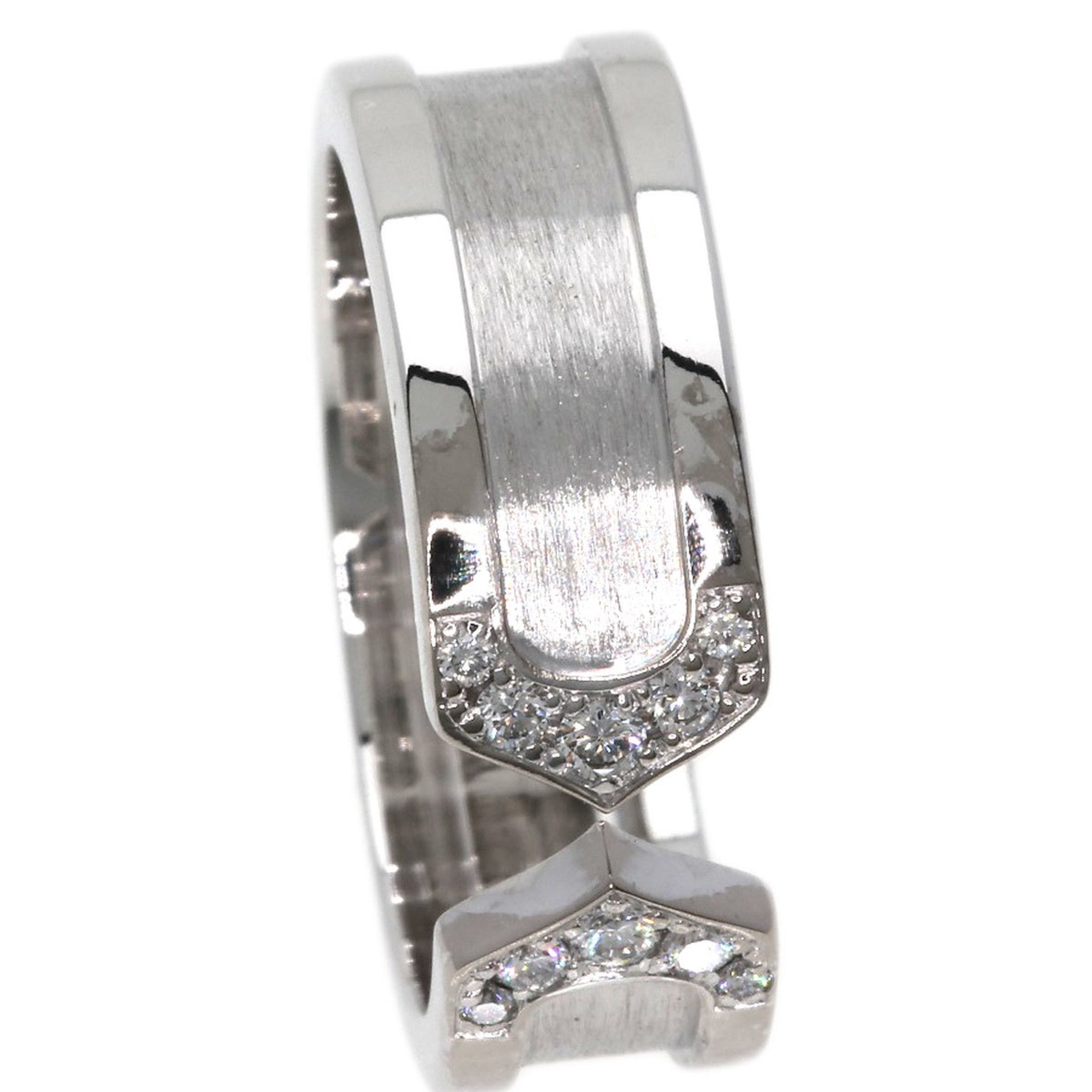 Cartier C2 Diamond SM #51 Ring, 18K White Gold, Women's, CARTIER