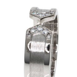 Cartier C2 Diamond SM #51 Ring, 18K White Gold, Women's, CARTIER