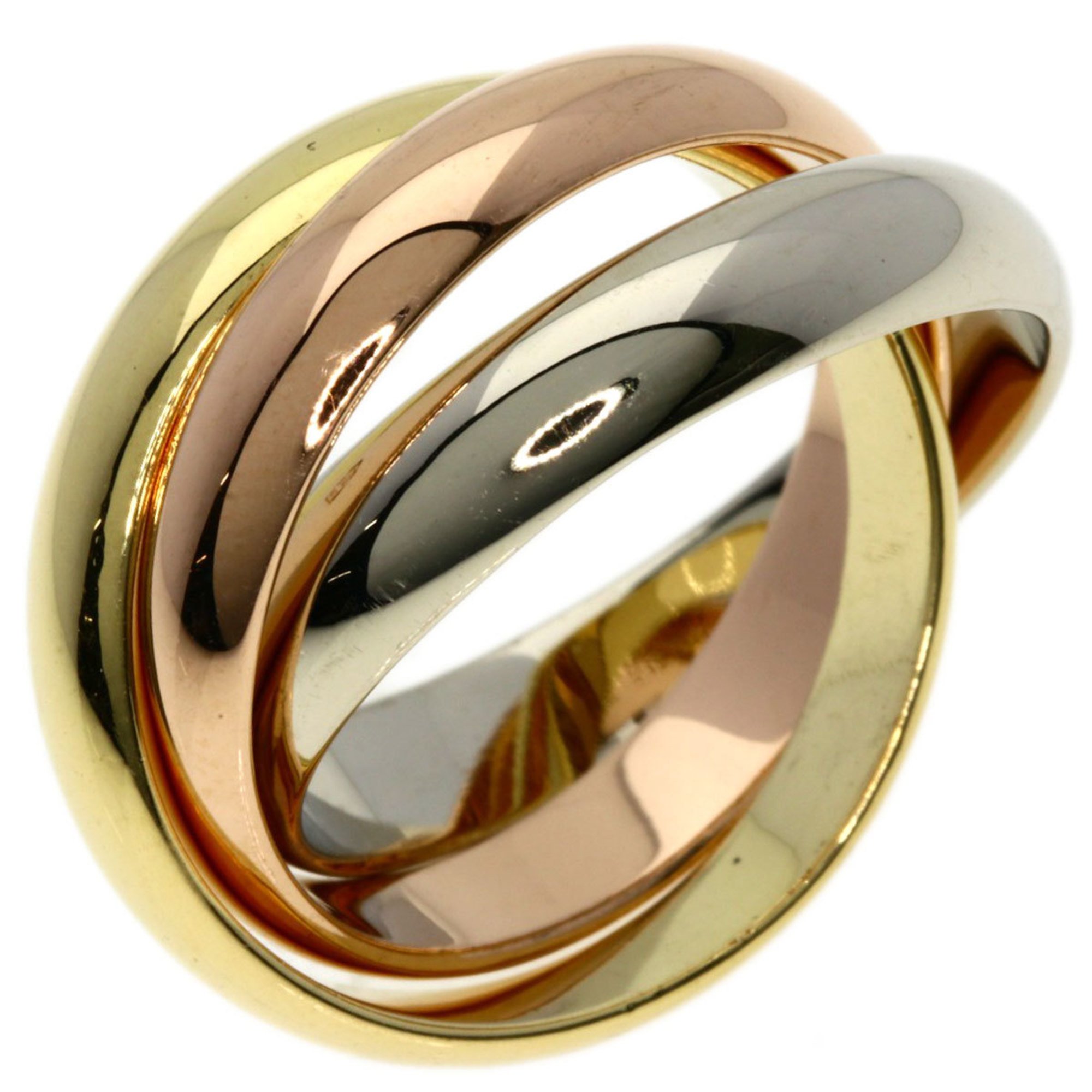 Cartier Trinity MM #52 Ring, K18 Yellow Gold, K18WG, K18PG, Women's, CARTIER