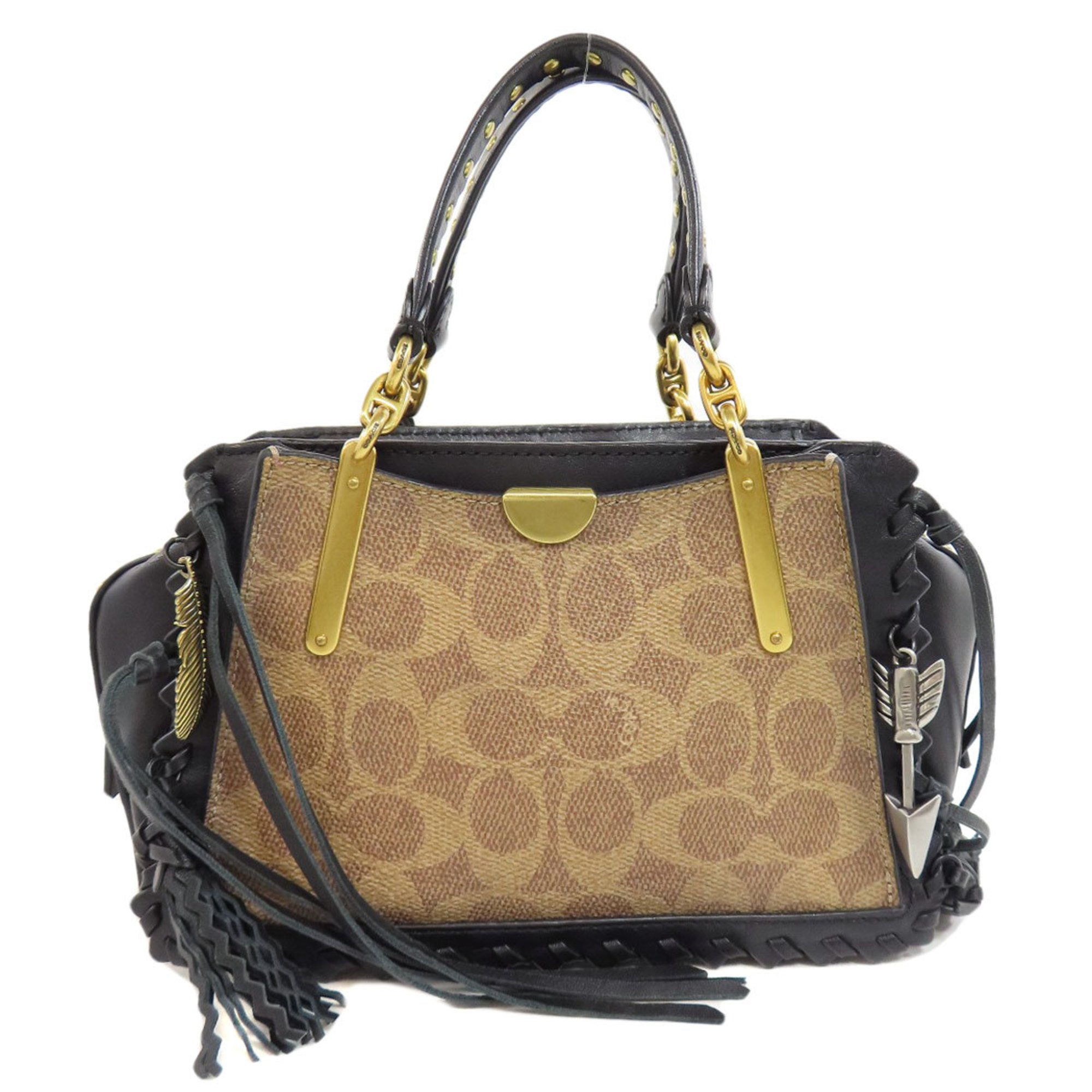 Coach 36838 Signature Handbag Leather Women's COACH