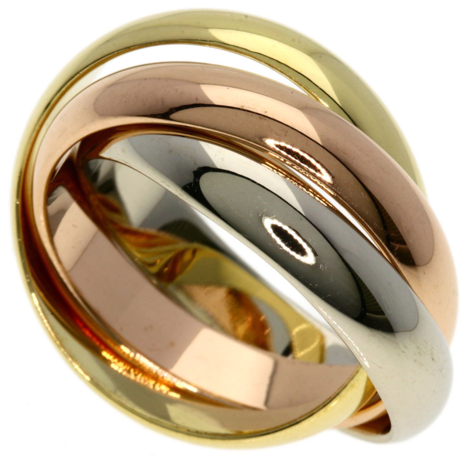 Cartier Trinity MM #49 Ring, K18 Yellow Gold, K18WG, K18PG, Women's, CARTIER