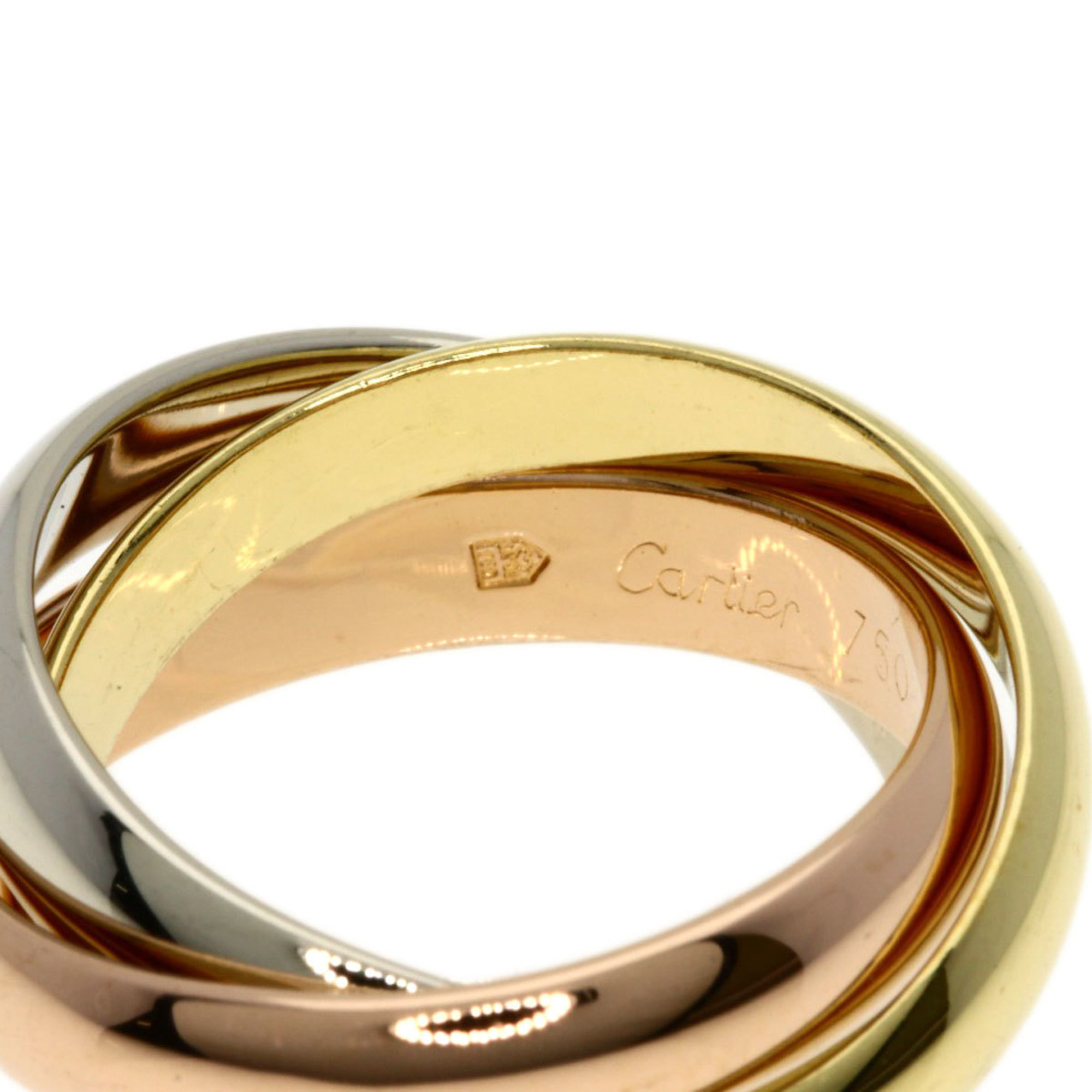 Cartier Trinity MM #49 Ring, K18 Yellow Gold, K18WG, K18PG, Women's, CARTIER