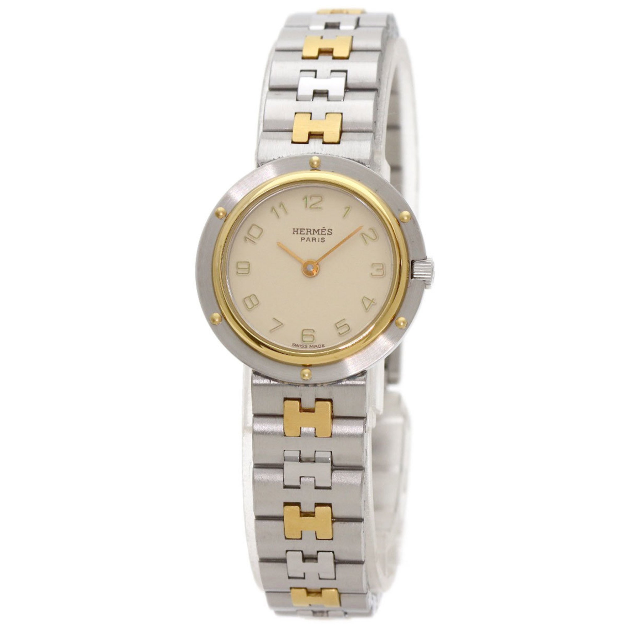 Hermes watch stainless steel SSxGP ladies HERMES