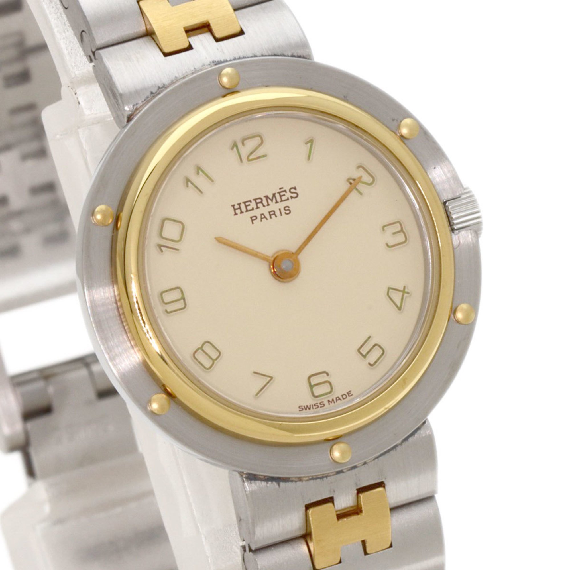 Hermes watch stainless steel SSxGP ladies HERMES