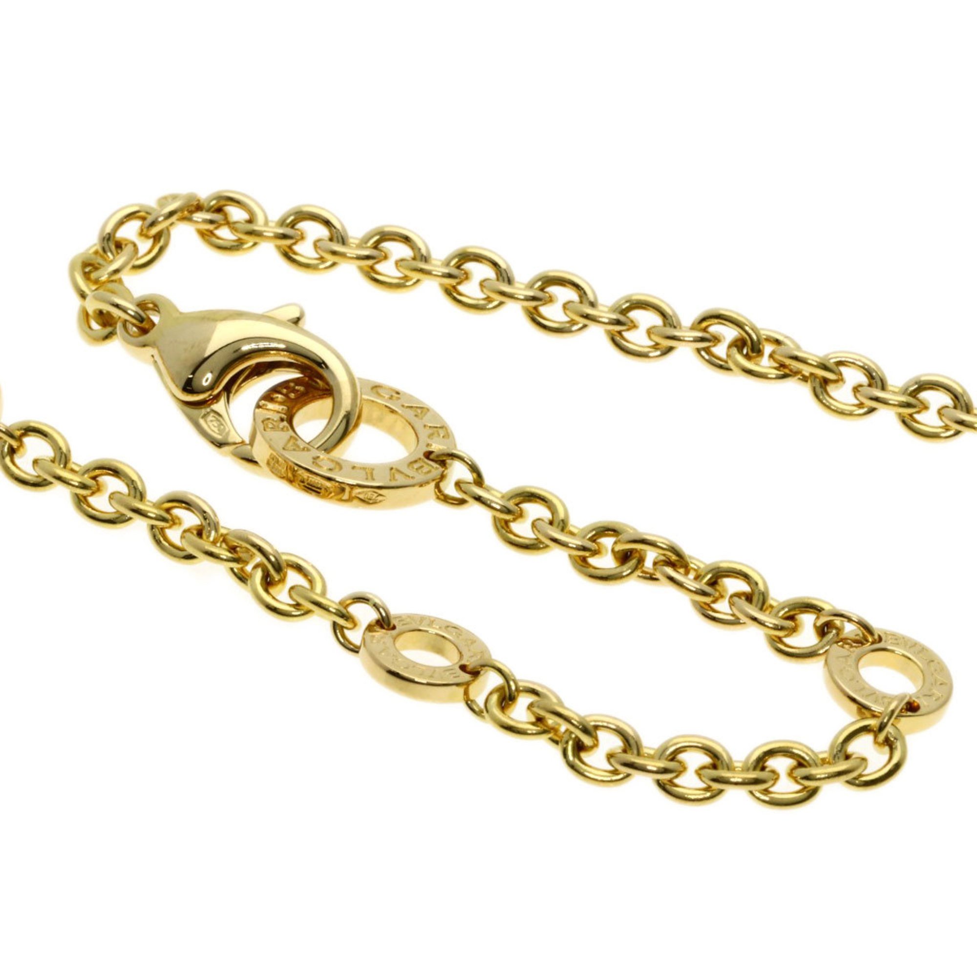 BVLGARI Diamond Necklace K18 Yellow Gold Women's