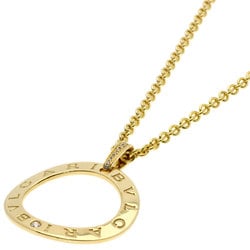 BVLGARI Diamond Necklace K18 Yellow Gold Women's