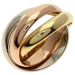 Cartier Trinity #50 Ring, K18 Yellow Gold, K18WG, K18PG, Women's, CARTIER