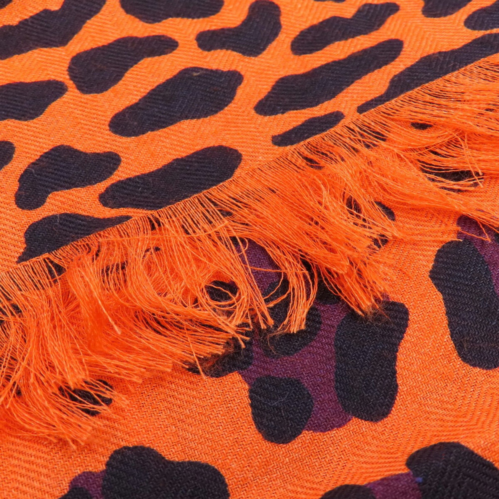 Hermes Leopard Stole Cashmere Silk Women's HERMES