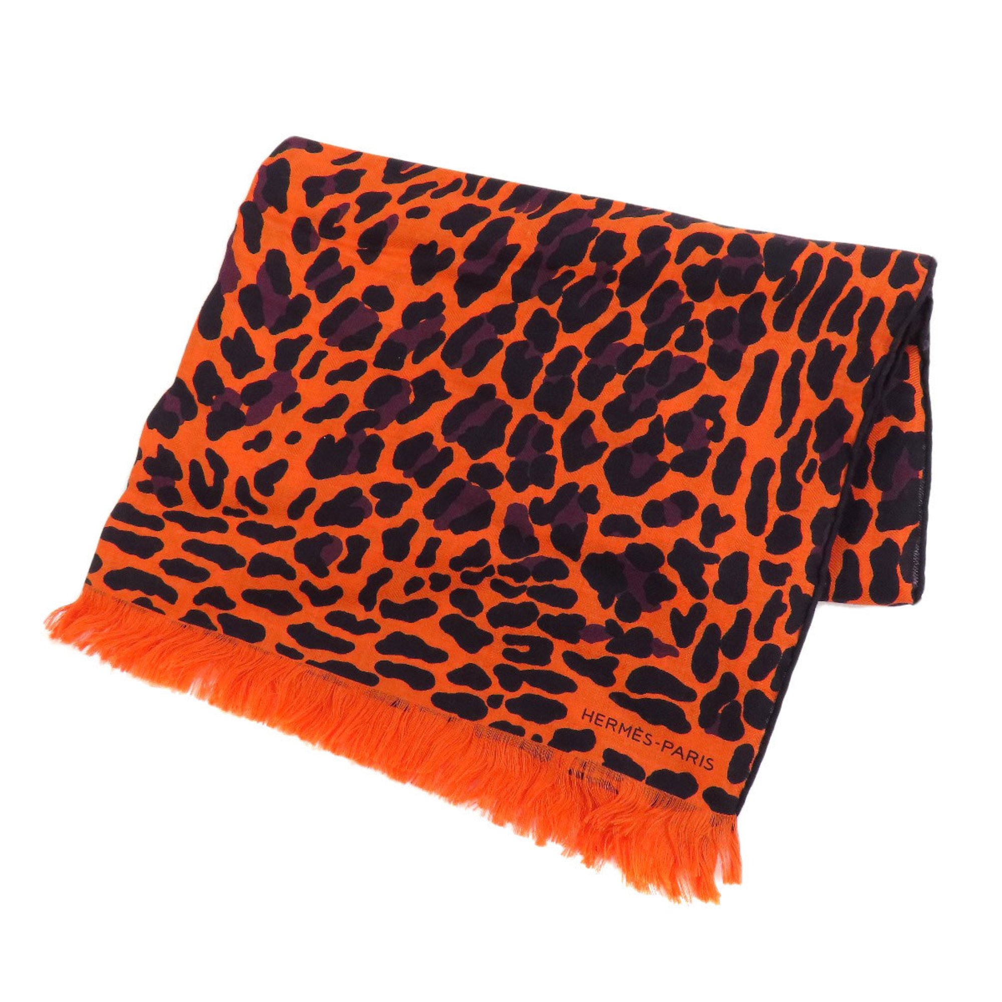 Hermes Leopard Stole Cashmere Silk Women's HERMES