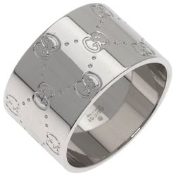 Gucci Icon Wide #25 Ring, 18K White Gold, Women's, GUCCI