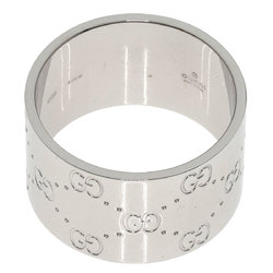 Gucci Icon Wide #25 Ring, 18K White Gold, Women's, GUCCI