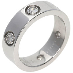 Cartier Full Diamond Love Ring #50 K18 White Gold Women's CARTIER