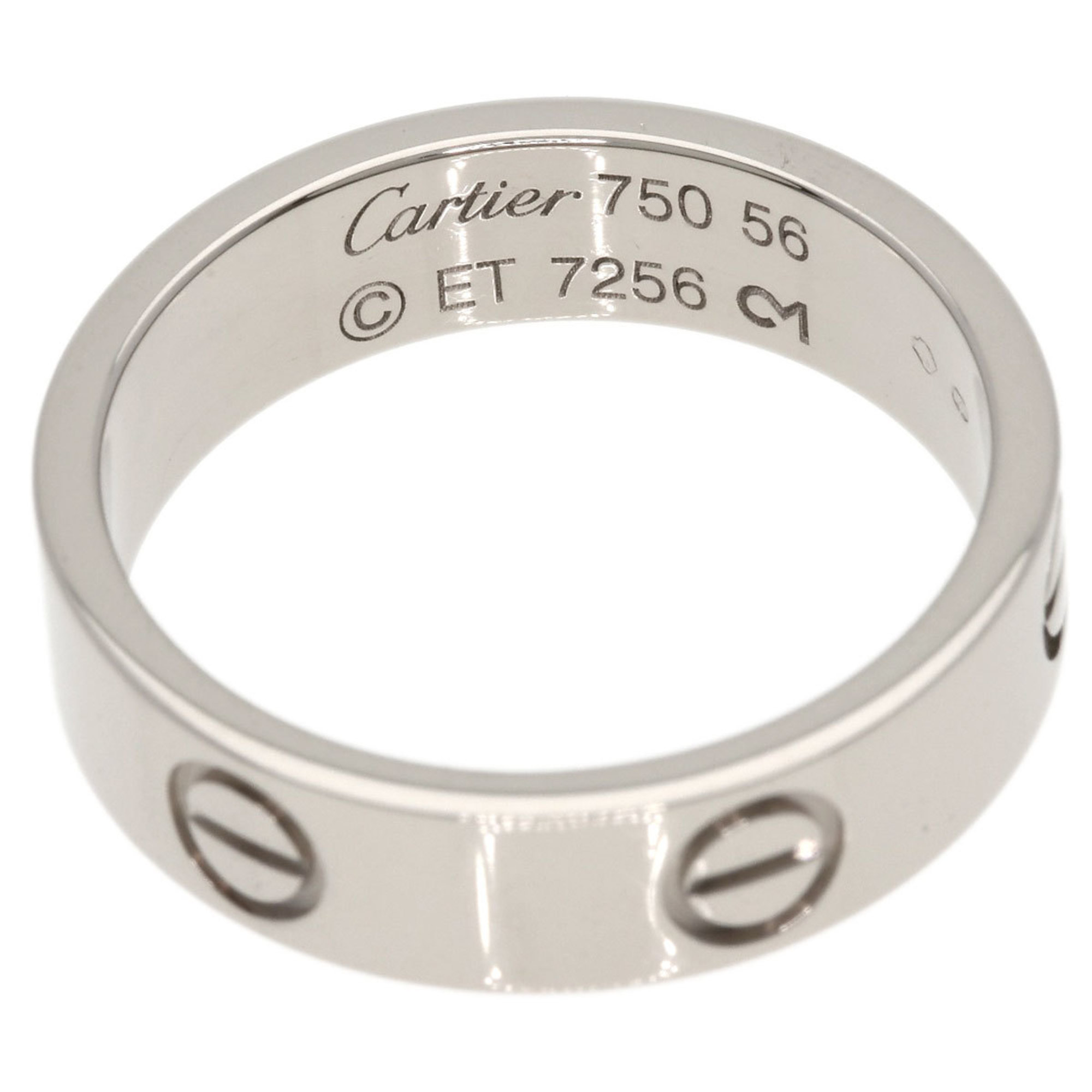 Cartier Love Ring #56 Ring, K18 White Gold, Women's CARTIER