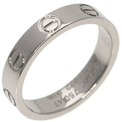 Cartier Love Ring Wedding #47 K18 White Gold Women's CARTIER