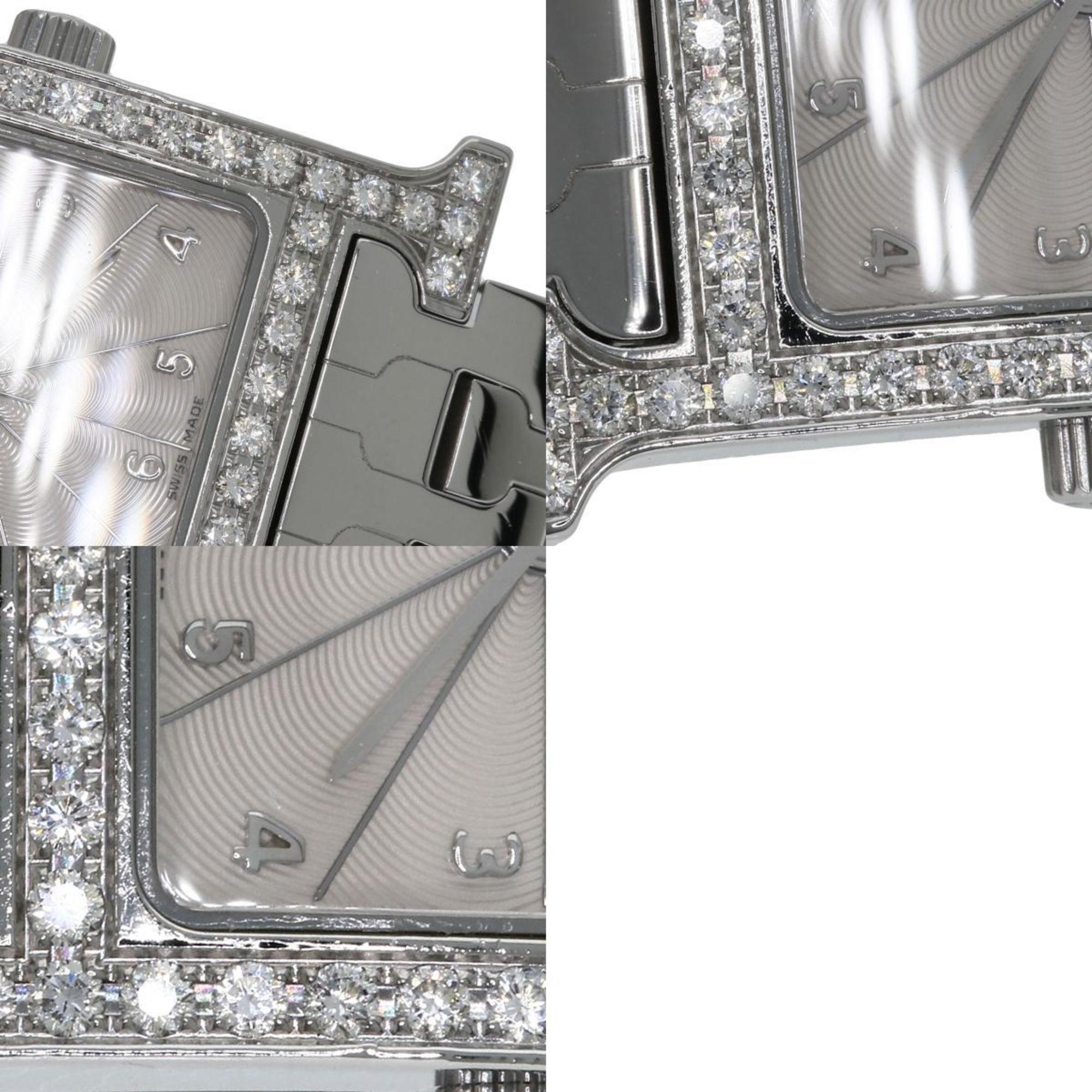 Hermes HH1.230 H Watch Bezel Diamond Wristwatch Stainless Steel SS Ladies HERMES