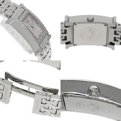 Hermes HH1.230 H Watch Bezel Diamond Wristwatch Stainless Steel SS Ladies HERMES