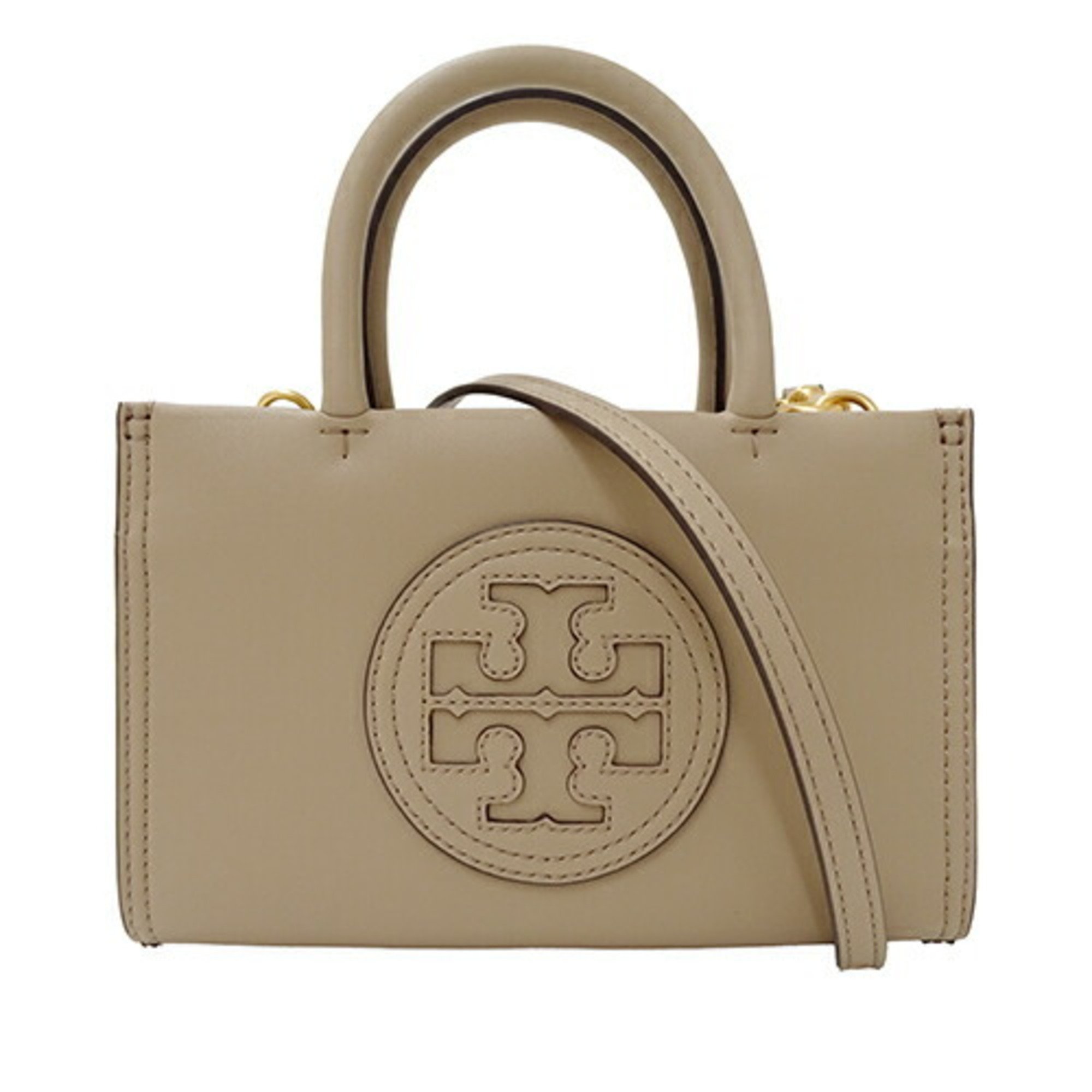 Tory Burch Women's Bag, Handbag, Shoulder 2-way, Leather, Ella Bio Tote, Fresh Clay, Greige, 145613, Compact