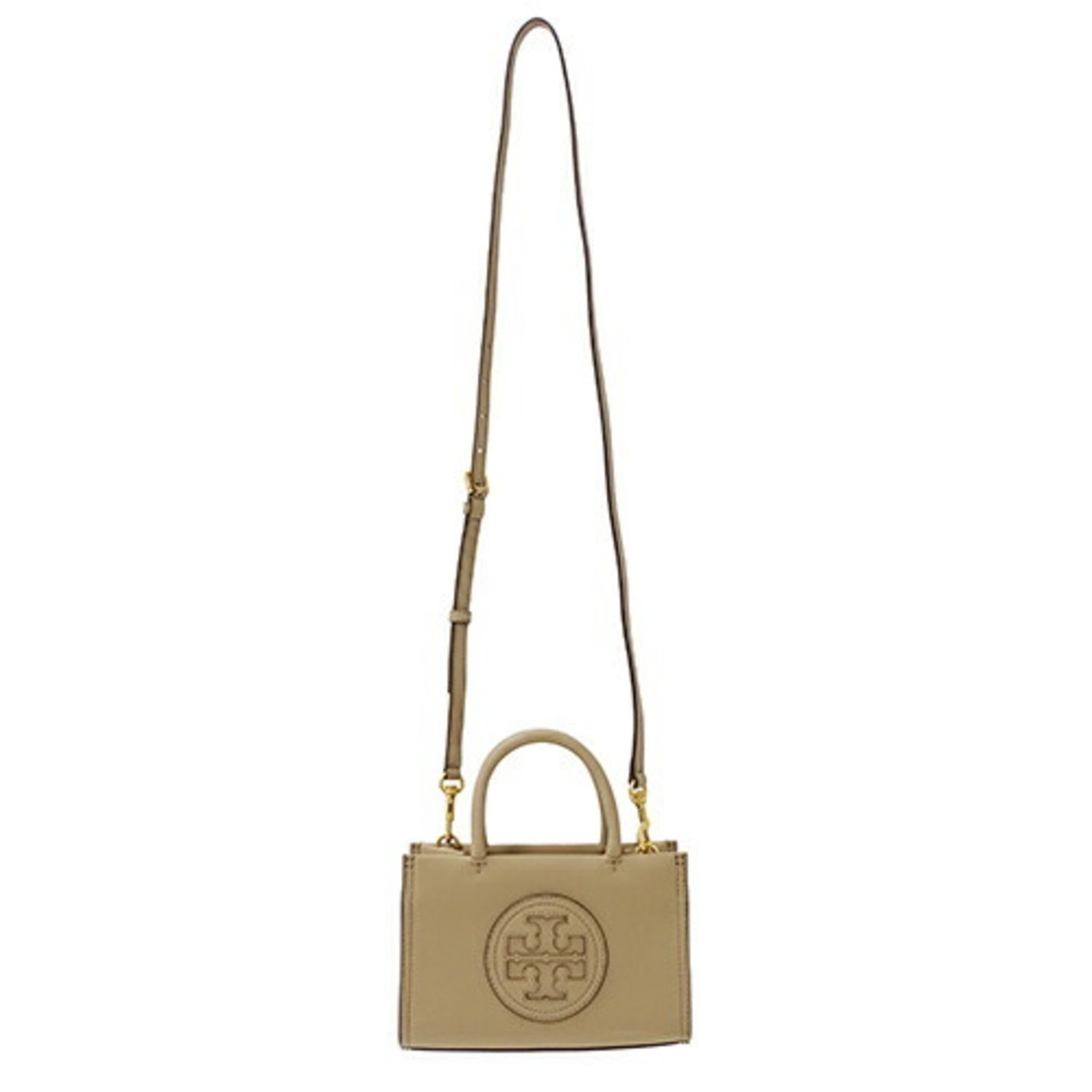 Tory Burch Women's Bag, Handbag, Shoulder 2-way, Leather, Ella Bio Tote, Fresh Clay, Greige, 145613, Compact