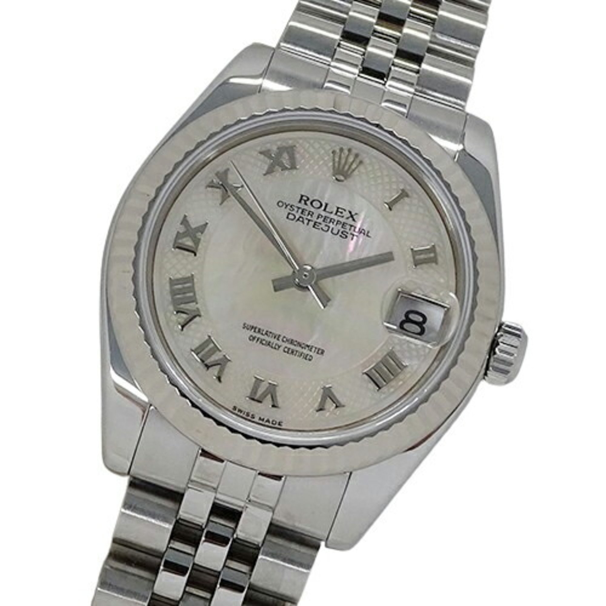 Rolex ROLEX Datejust 178274NR D serial number Watch Boys Shell Automatic AT Stainless Steel SS White Gold WG Silver Polished